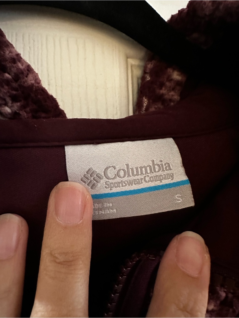 Columbia Sherpa Fleece Jacket Small Plum Purple Full Zip Cozy Soft Women’s - Picture 4 of 8